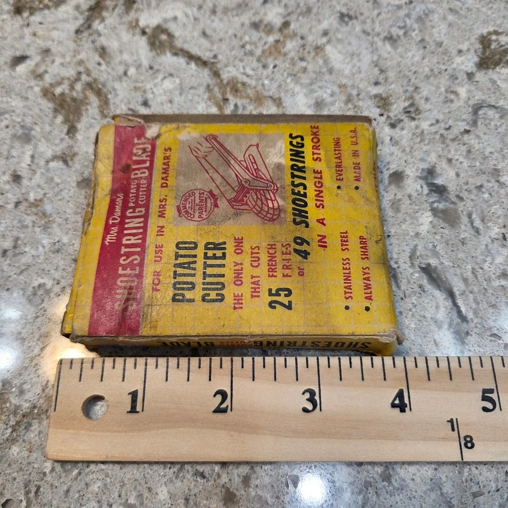 Vintage Mrs Damars Shoestring Potato Cutter Blade Stainless Steel USA Part